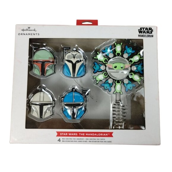 Hallmark Ornaments Star Wars The Mandalorian 4 PC Mini Christmas Tree Ornaments - Picture 1 of 6